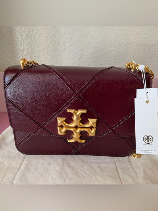 Tory Burch Handbags - Brand New Tory Burch Eleanor Burgundy Leather Shoulder Bag